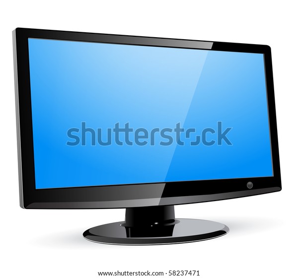 Lcd Tv Monitor Vector Stock Vector (Royalty Free) 58237471