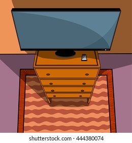 lcd tv monitor, vector illustration