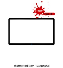 lcd tv monitor, vector illustration. vector Tv screen.