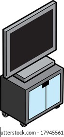 LCD TV on a TV stand