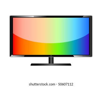 LCD TV screen. Vector.