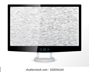 LCD tv/monitor with no signal on white background