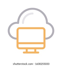 lcd vector color line icon 