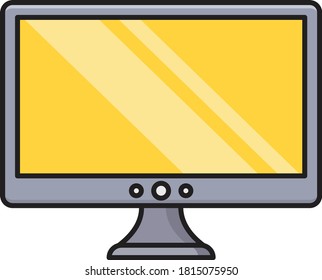 lcd vector flat color icon 