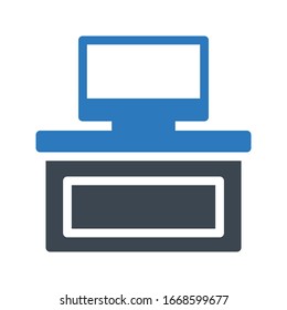 lcd vector glyph color icon 