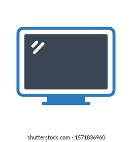 LCD vector  glyph colour icon 