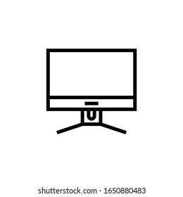 Lcd vector icon in outline, linear style isolated on white background