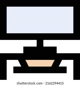 Ilustración de vectores LCD en un fondo transparente.Símbolos de calidad superior.Iconos vectores de trazo para el diseño de conceptos y gráficos.