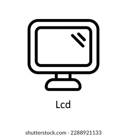 Lcd Vector   outline Icons. Simple stock illustration stock