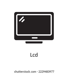 Lcd  Vector Solid Icon Design illustration. Housekeeping Symbol on White background EPS 10 File