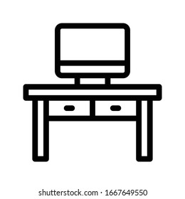 lcd vector thin line icon 