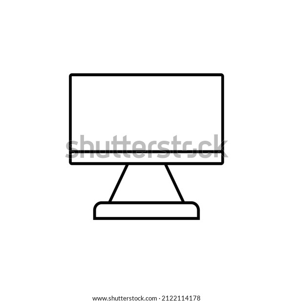 lcd vector thin line\
icon
