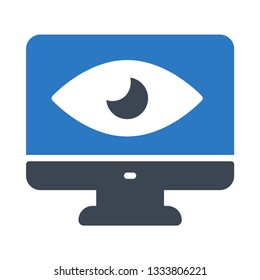 LCD view glyph double color icon