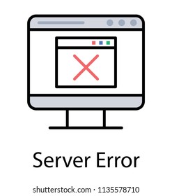 
Lcd and web page with cross sign, showing icon for page not found 
