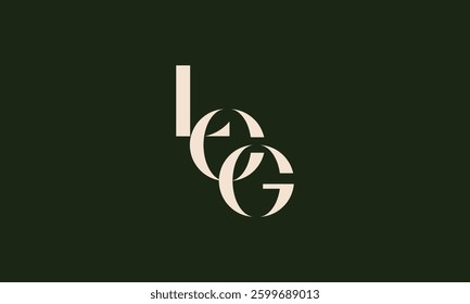 LCG monogram vector logo design