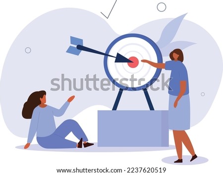  lCharacters analyzing marketing data. business concept.