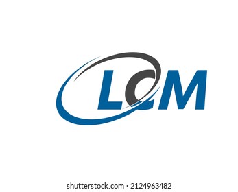 Letra LCM diseño creativo elegante del logo de swoosh