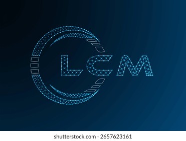 Diseño de Vector de logotipo de letra de polietileno baja LCM. LCM diseño de logotipo de poliéster inferior. Logotipo de poliéster bajo.