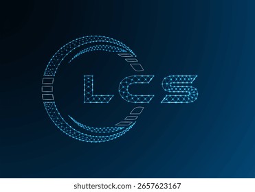 Diseño de Vector de logotipo de letra de polietileno baja LCS. LCS diseño de logotipo de poliéster inferior. Logotipo de poliéster bajo.