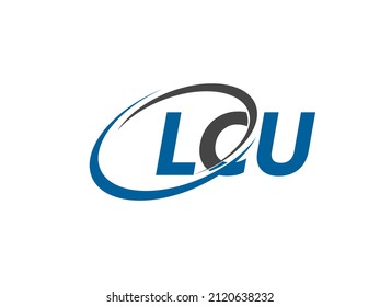 Letra de la LCU diseño creativo elegante del logo de swoosh