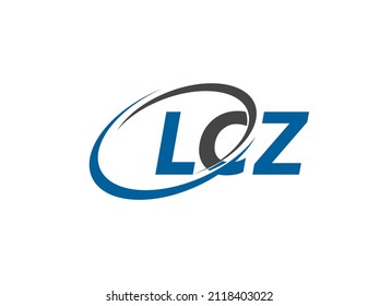 Letra LCZ diseño creativo elegante del logo de swoosh
