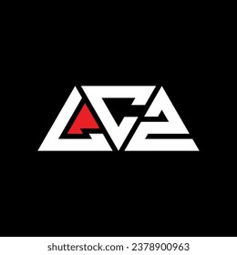 Diseño del logotipo de la letra triangular LCZ con forma triangular. Monograma de diseño del logotipo del triángulo LCZ. Plantilla de logotipo vectorial de triángulo LCZ con color rojo. Logotipo triangular LCZ Diseño sencillo, elegante y lujoso.