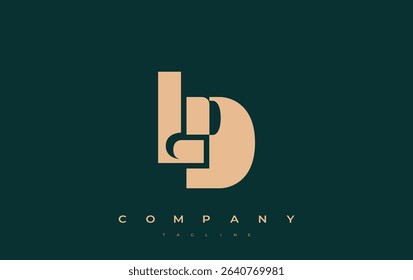 LD Abstract Geometric Logo Design. Modern and elegant logo design with simplistic typography elements, showcasing branding excellence.
