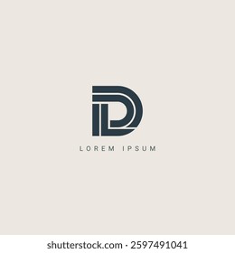 LD Alphabet letters Initials Monogram logo DL, L and D