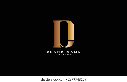 LD, DL, Abstract initial monogram letter alphabet logo design
