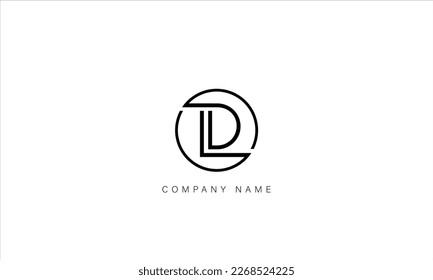 LD, DL, Monogramm für abstrakte Buchstaben des Logos