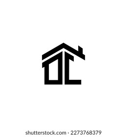 LD, DL Abstract Letters Logotipo Monograma rúbrica inmobiliaria archivo EPS vectorial