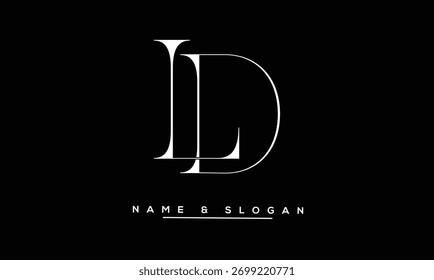 LD, DL Letras Abstractas Logo Monograma