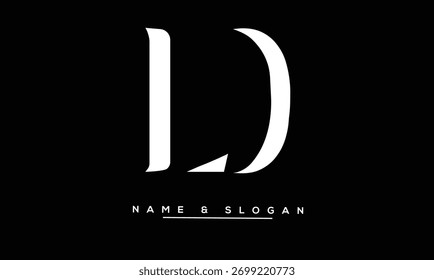 LD, DL Letras Abstractas Logo Monograma