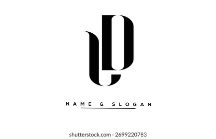 LD, DL Letras Abstractas Logo Monograma