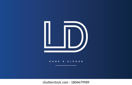 LD,DL,L,D Abstrakte Buchstaben Logo-Monogramm