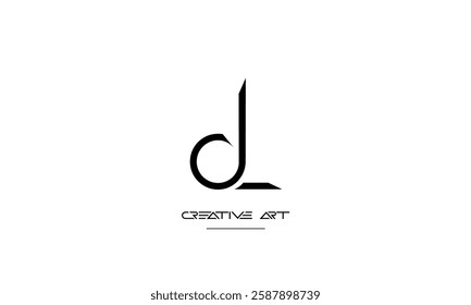 LD, DL, L, D abstract letters logo monogram