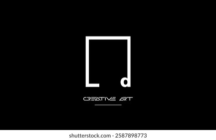 LD, DL, L, D abstract letters logo monogram