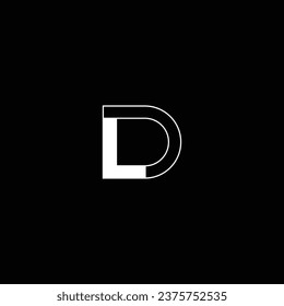 LD or DL ‍abstract letter design. Awesome artistic branding company different colors illustration logo design. Icon design or monogram design.