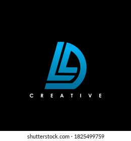 LD , DL Letter Logo Design Vector