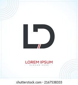 LD DL modern creative premium logo design vector template