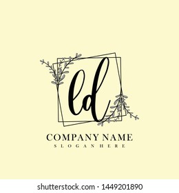LD Initial beauty floral logo template
