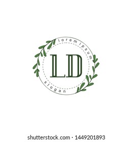 LD Initial beauty floral logo template