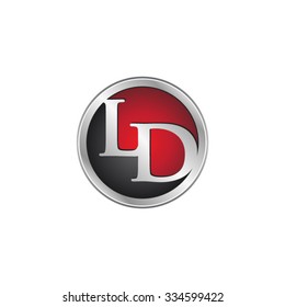 Ld Initial Circle Logo Red Stock Vector (Royalty Free) 334599422 ...