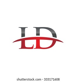 LD initial company red swoosh logo