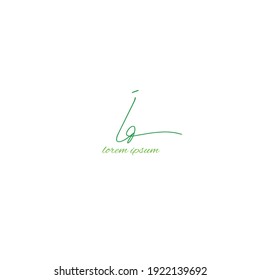 Ld initial handwriting logo for identity