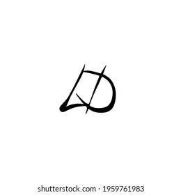 LD initial handwritten logo for identity
