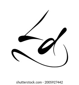 Ld initial handwritten logo for identity