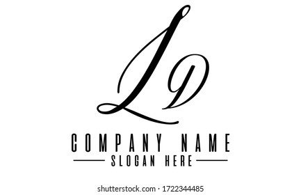 LD initial Letter Logo Design in Black Color. Creative initial Letters Vector Icon Logo Illustration art.