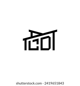 LD Letra inicial en concepto de logotipo inmobiliario.eps concepto de logotipo de la carta inicial en bienes raíces