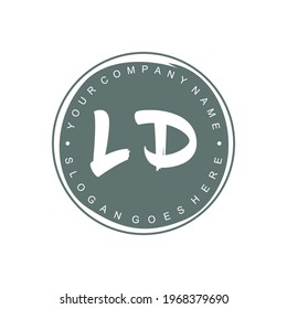 LD Initial logo Branding Brush wedding business
